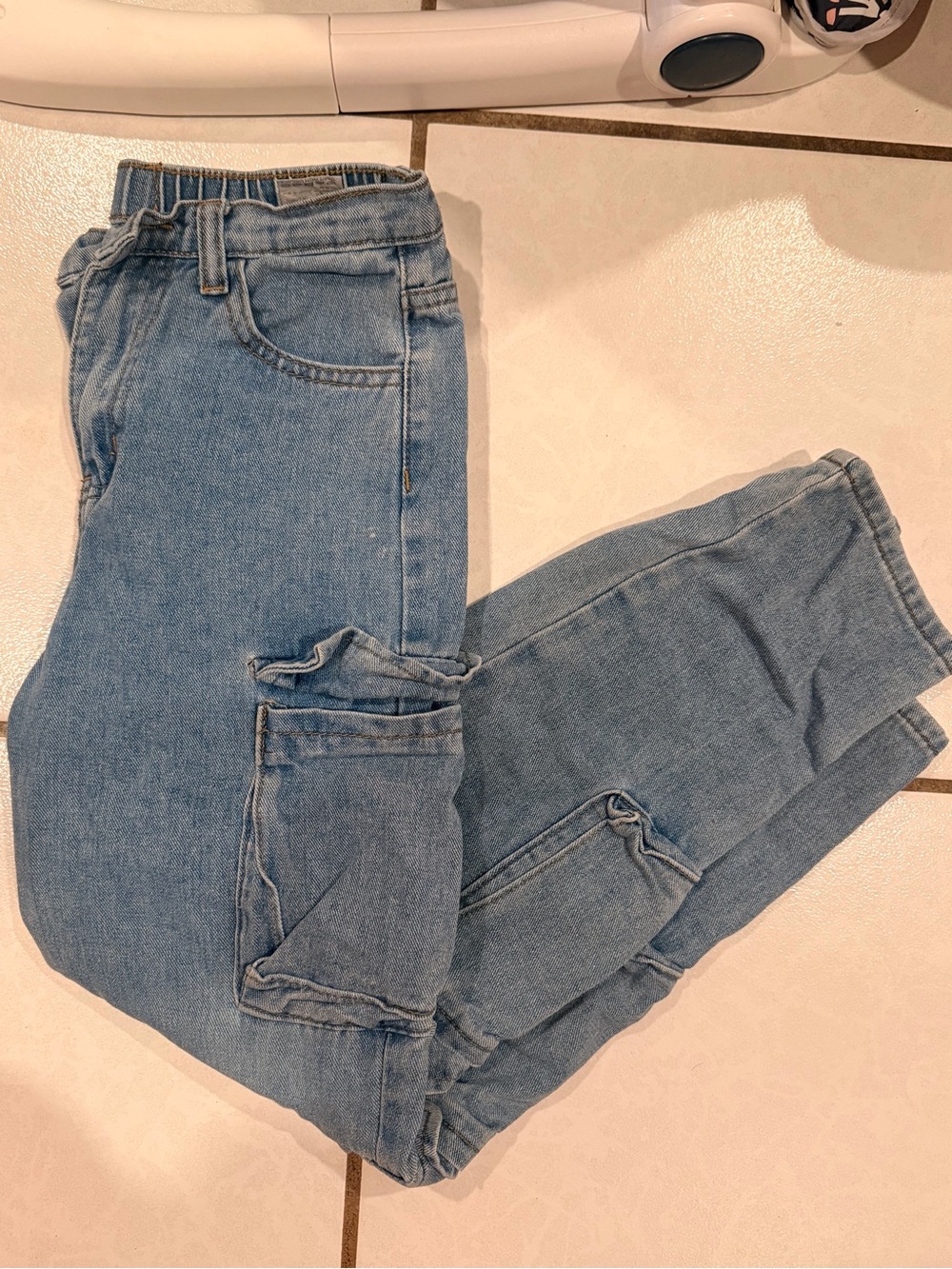 SHEIN Light Blue Relaxed Cargo Jeans for Men